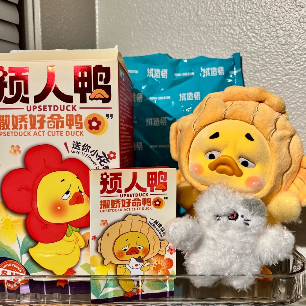 Upsetduck Act Cute Duck Figure Confirmed Petting Cat Duck - Picture 2 of 5